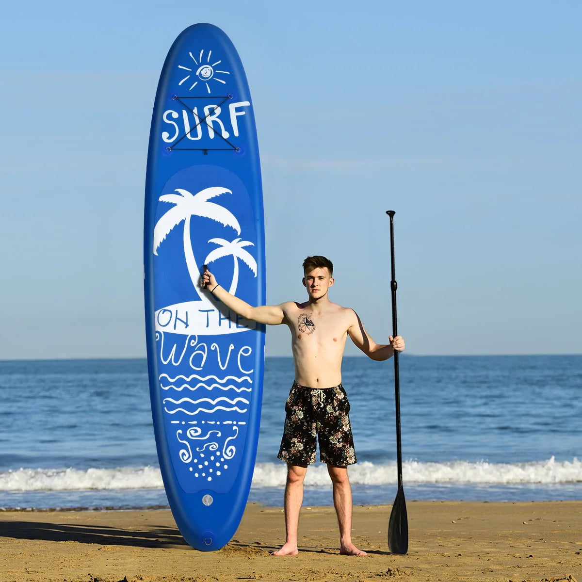 11' Inflatable Stand Up Paddle Board with Carry Bag N684
