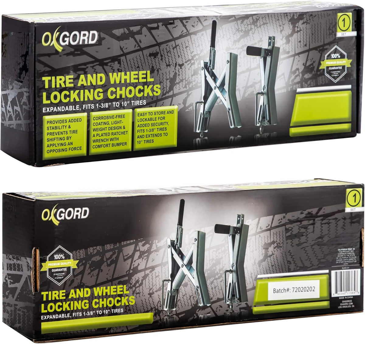 Wheel Stabilizer Tire-Stop for Dual Axle Vehicles, Set of 2 U7673