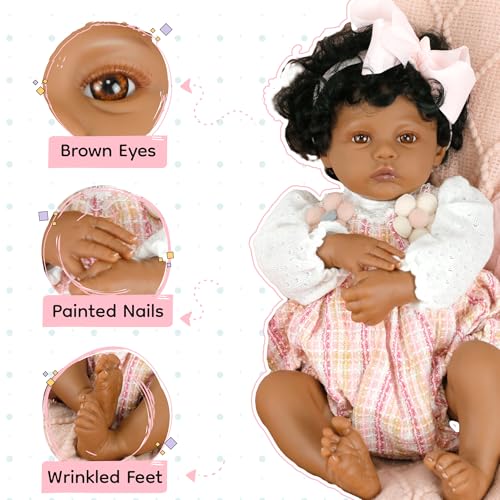 Black 17 Inch Soft Body Baby Doll with Accessories O180905
