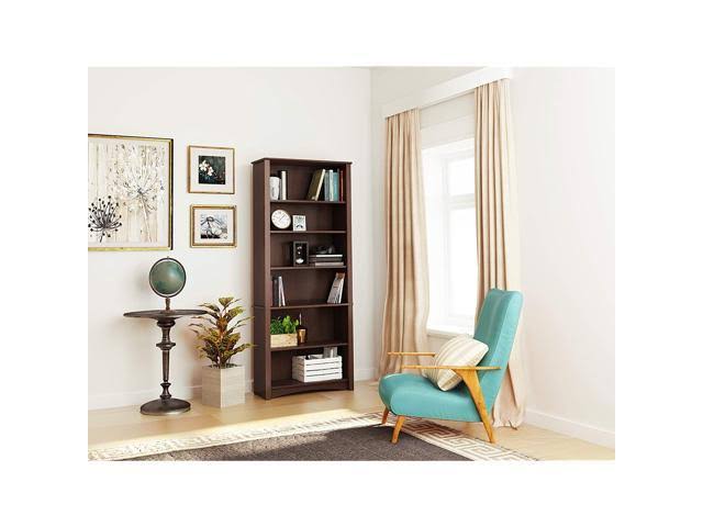 Espresso 6-Shelf Bookcase P3559