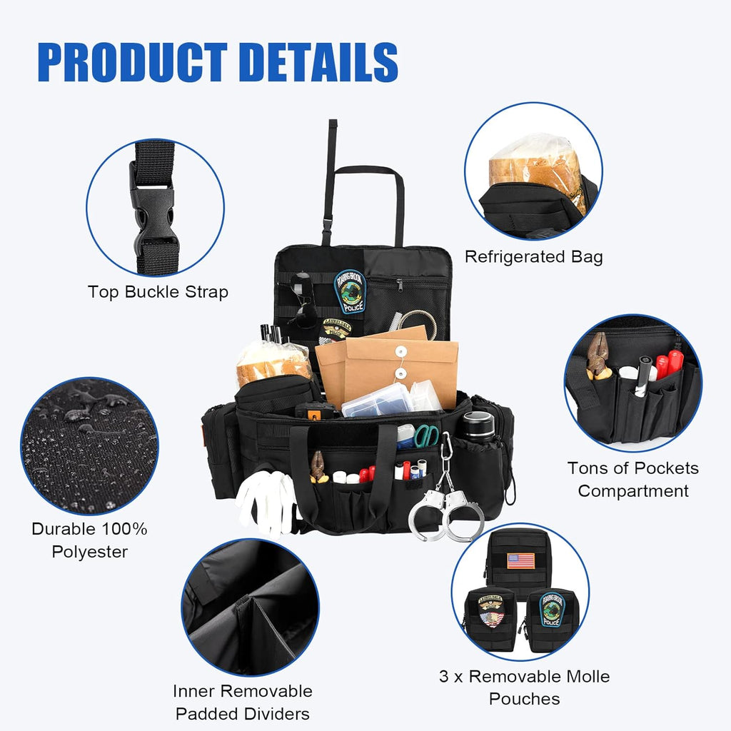 Police Tactical Bag Front Seat Patrol Organizer K511