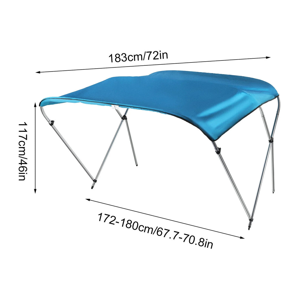 3 Bows Boat Top Cover Set with Aluminum Alloy Frame N93040
