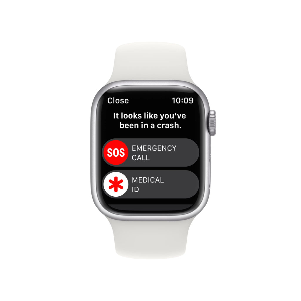 Silver Aluminum Case with White Sport Band Smartwatch C172172