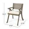 Acacia Wood Dining Chairs with Cushion, Set of 2 P972