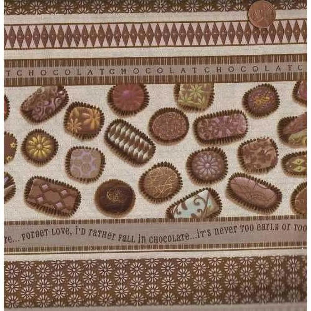 Sweets Dessert Stripe Fabric X147794