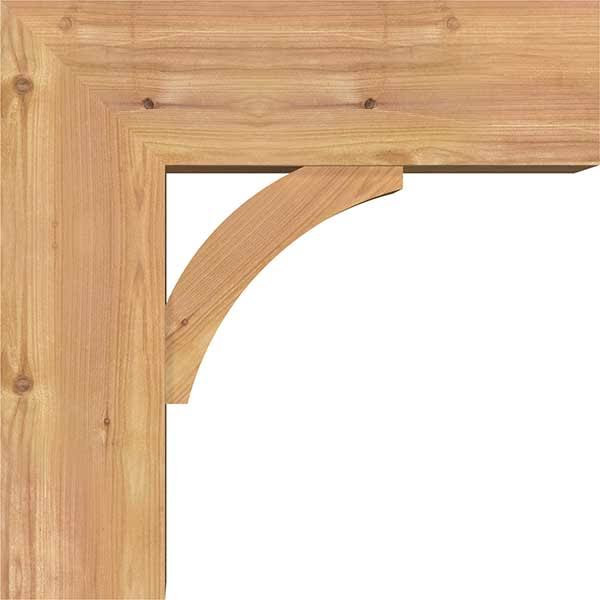 Thorton Block Smooth Bracket with Offset Brace, Western Red Cedar U9174