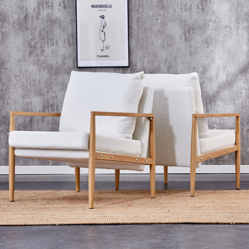 Teddy Velvet Accent Arm Chair with Metal Frame U232