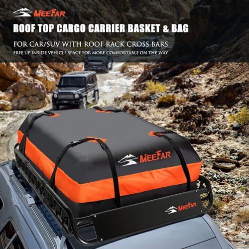 Folding Hitch Mount Cargo Carrier Basket 60" X 20" X 6" with Waterproof Cargo Bag U6716