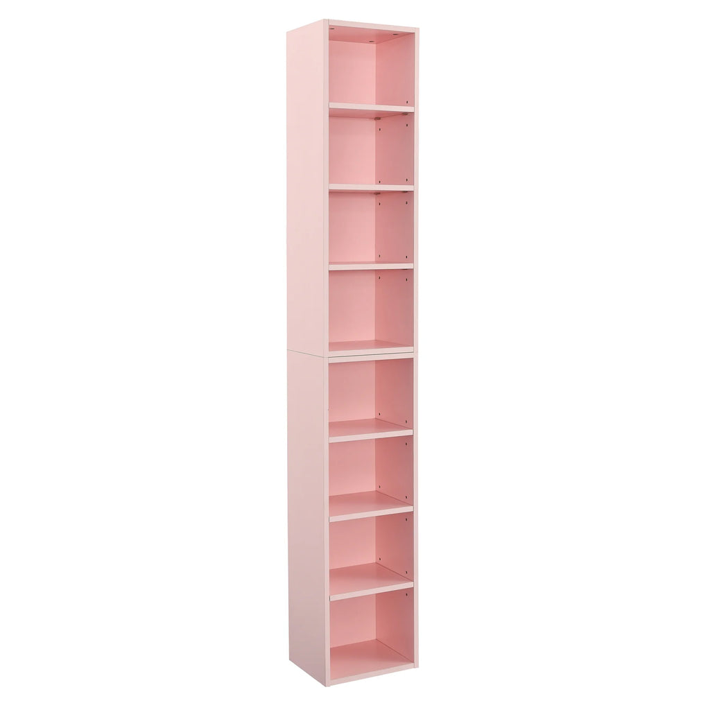 8-Tier Media Tower Rack with Adjustable Shelves O479457