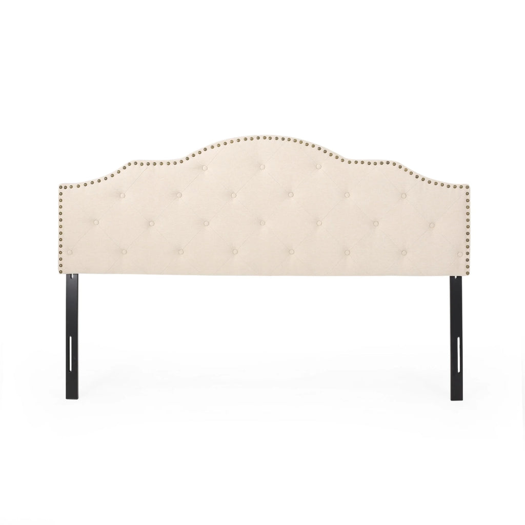 Beige Black King Upholstered Headboard Z6637