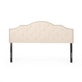 Beige Black King Upholstered Headboard Z6637