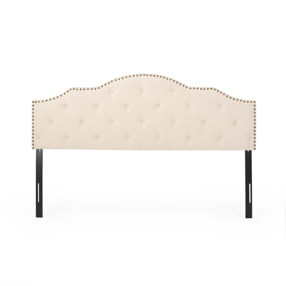 Beige Black King Upholstered Headboard Z6637