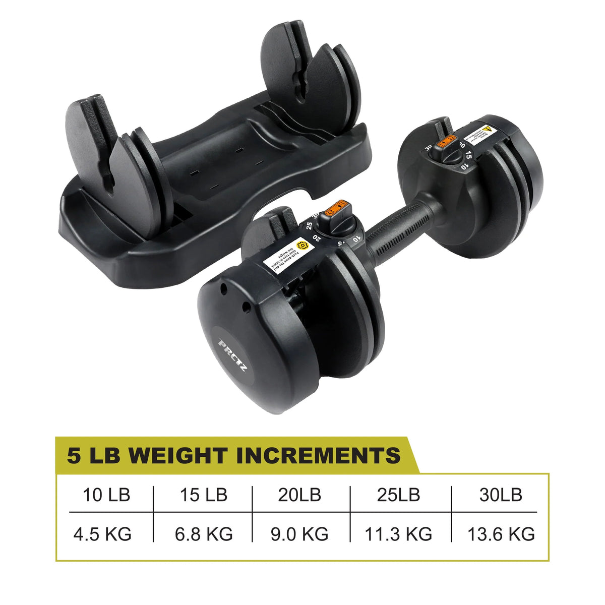 10-30lb Adjustable Dumbbell Pair with Stand J97921