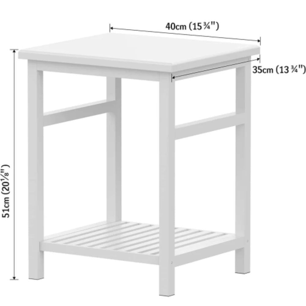 White Bamboo Nightstand E2227