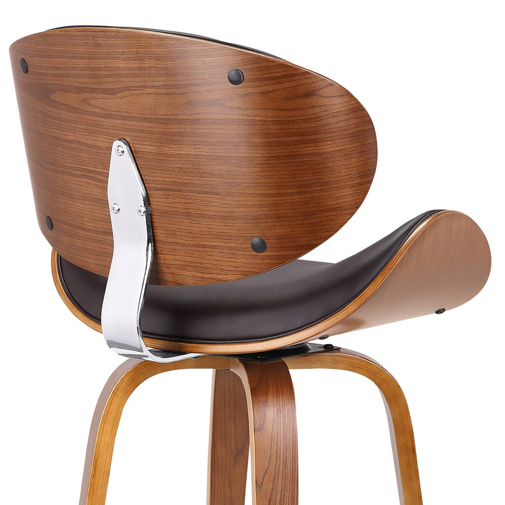 Brown Swivel Height Barstool M350