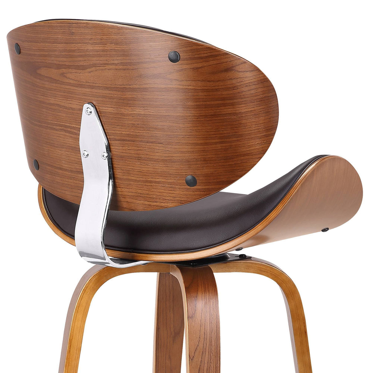 Brown Swivel Height Barstool M350