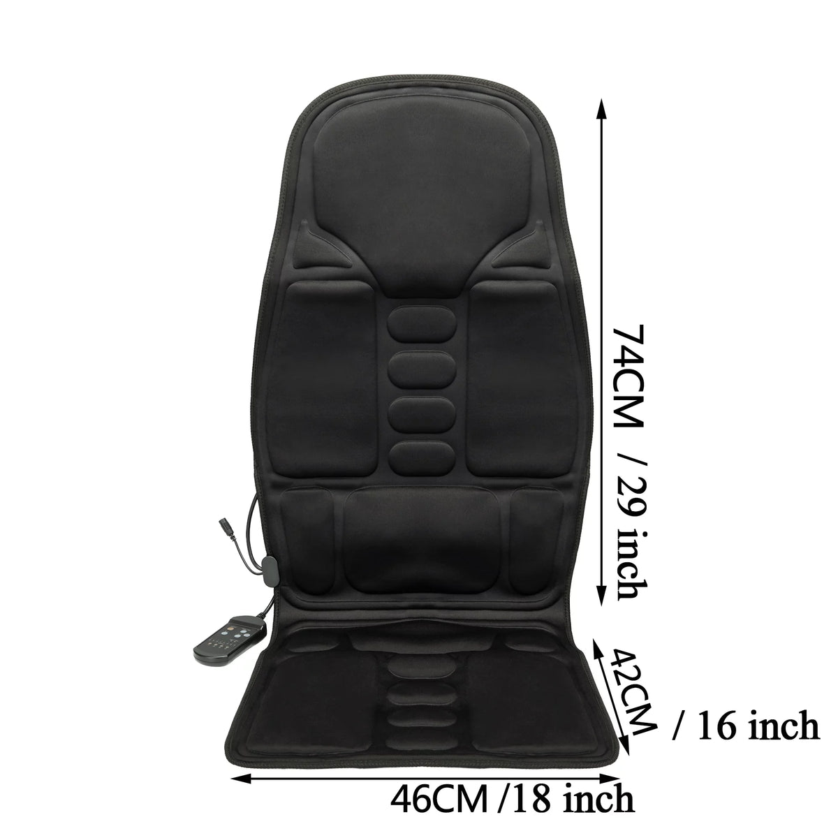 8 Vibrating Heated Massage Seat Cushion T205