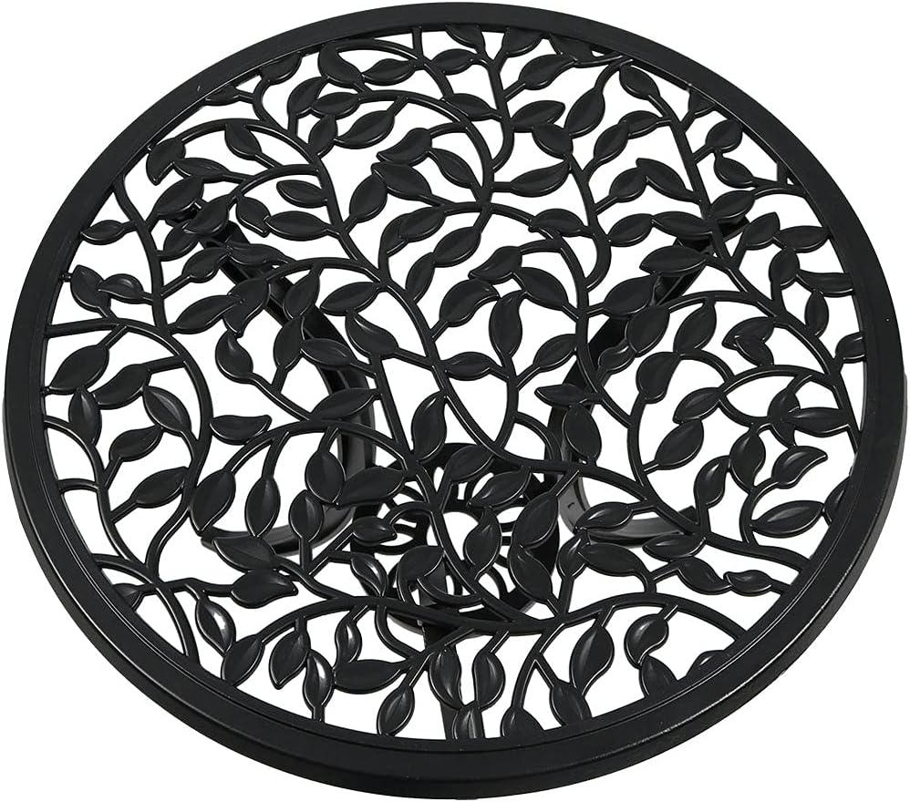 3-Piece Black Outdoor Cast Aluminum Patio Bistro Set N79322