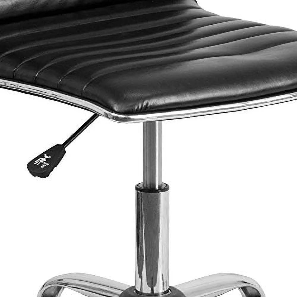 White Ribbed Swivel Office Chair G936015