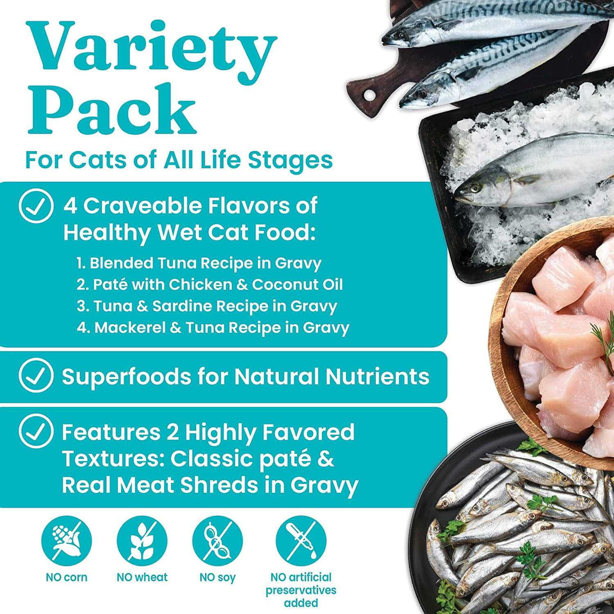 Adult Wet Cat Food Variety Pack E683
