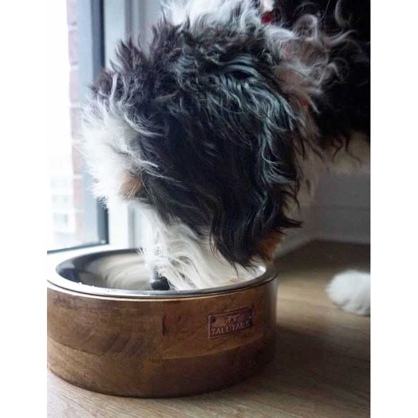 Wood Dog Bowl P385647