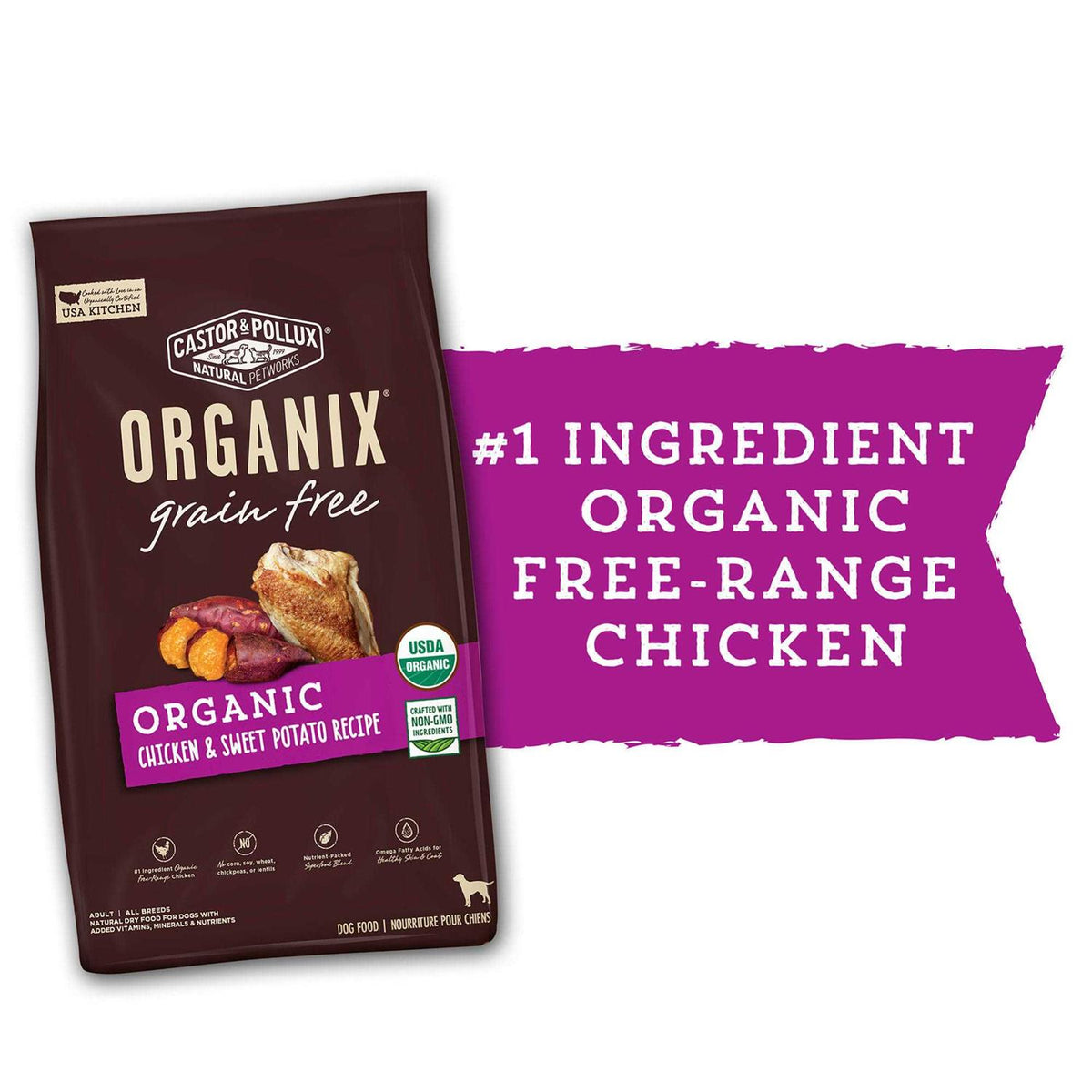 Organic Chicken Recipe Dry Dog Food B7316