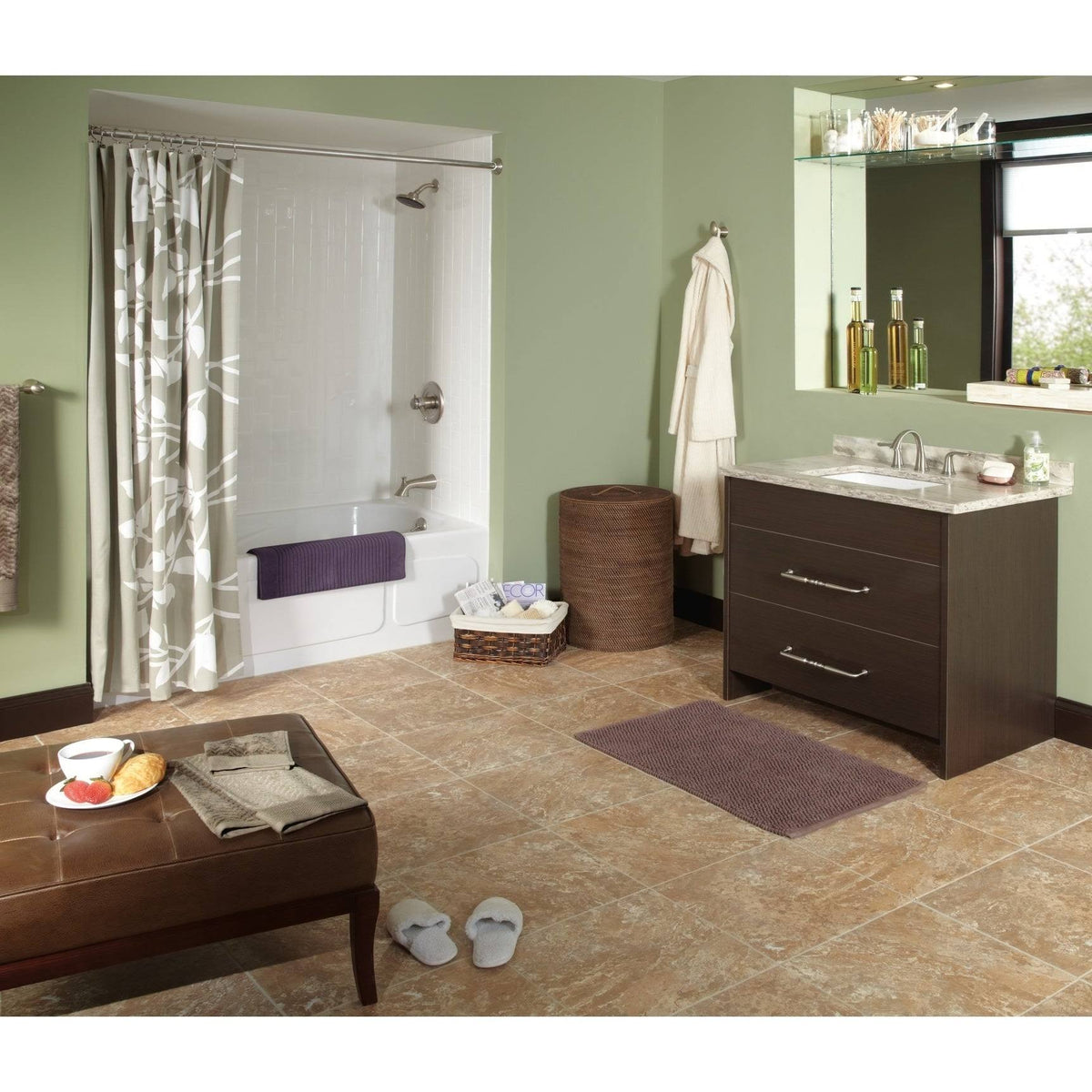 Stainless Two Handle Widespread Bathroom Faucet B931