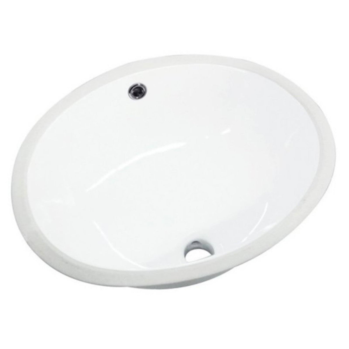 White Oval Undermount Vitreous China Lavatory F634