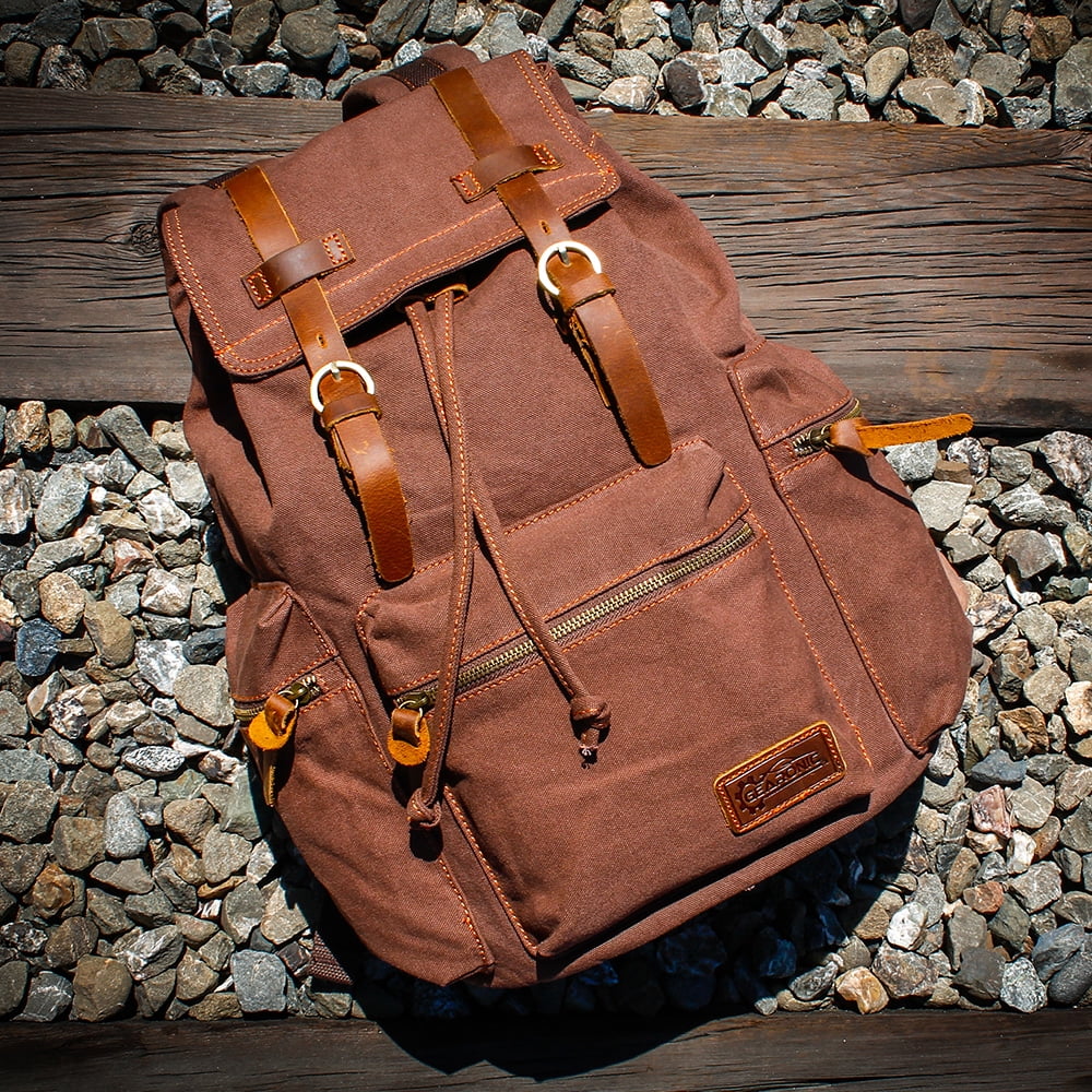 Vintage Canvas Military Backpack L882