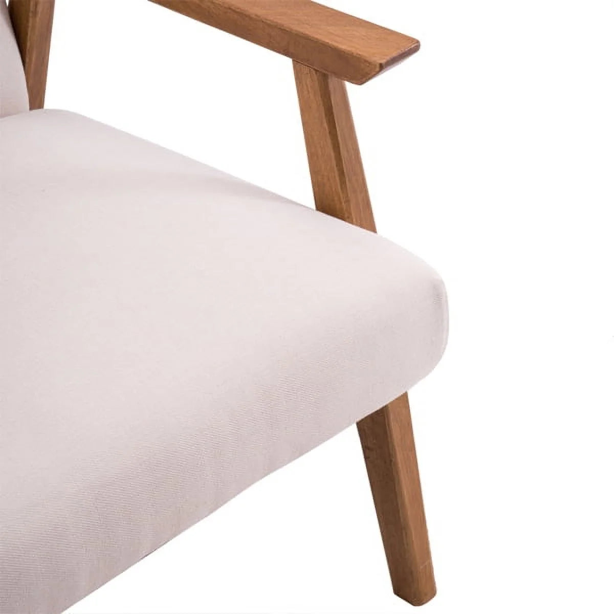 Beige Solid Wood Single Sofa Chair V667