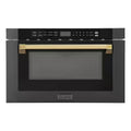 24 in. 1000-Watt Built-In Microwave Drawer in Black Stainless Steel X485268
