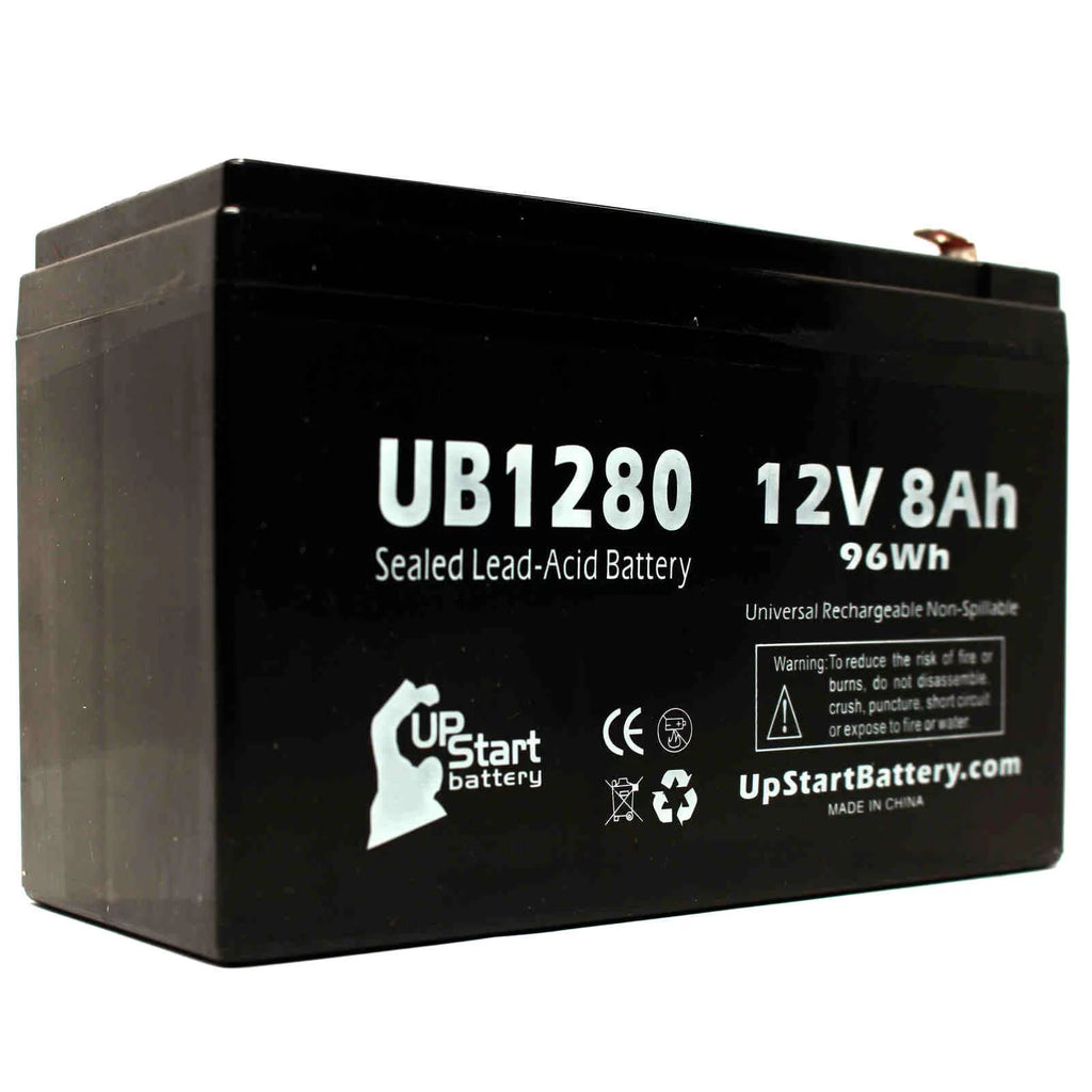 12V 8Ah Sealed Lead Acid Battery with F1 to F2 Terminal Adapters Y17644