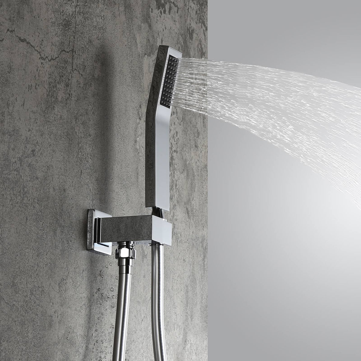 10x22 Rain Shower Head Handheld Shower Combo Set in Chrome Y870
