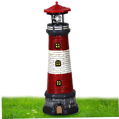 15 inch Waterproof Resin Solar Lighthouse Light I264508