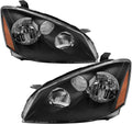 Headlight Assembly Compatible with 2005 2006 Altima Black Housing Amber Reflector O1911