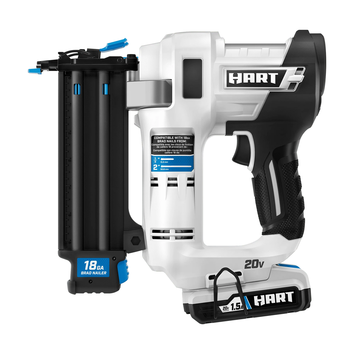 20-Volt 18-Gauge Battery-Powered Brad Nailer Kit U8358