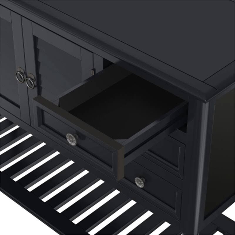 Clear Console Table with 6 Drawers and 1 Shelf H64497