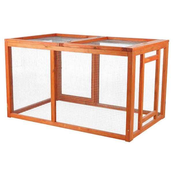 Large Metal Chicken Coop Walk-in Poultry Cage with Waterproof Cover Q366