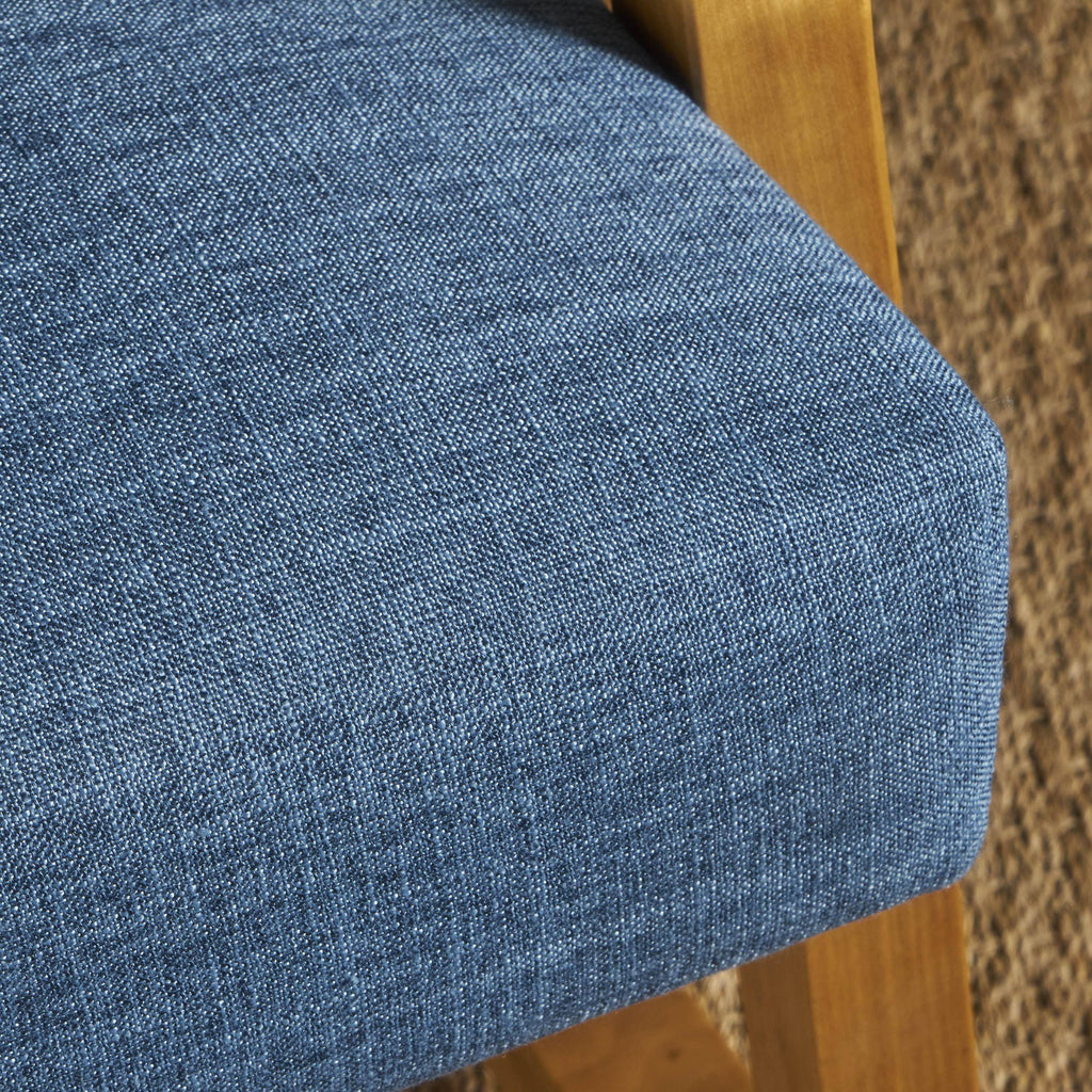 Muted Blue Fabric Rocking Chair C83716