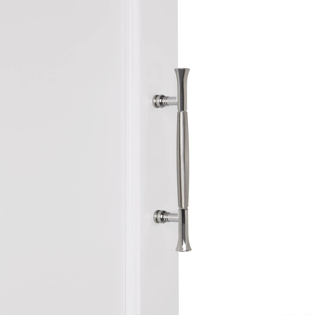 White Single Door Corner Floor Cabinet J11702