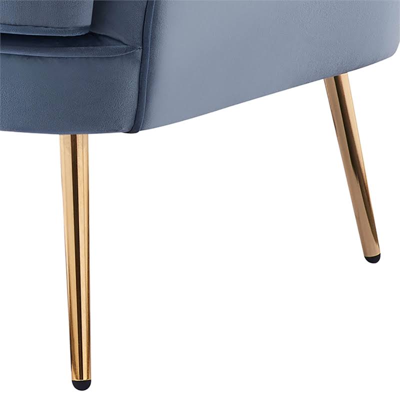 Aqua Gray Velvet Accent Chair R57239