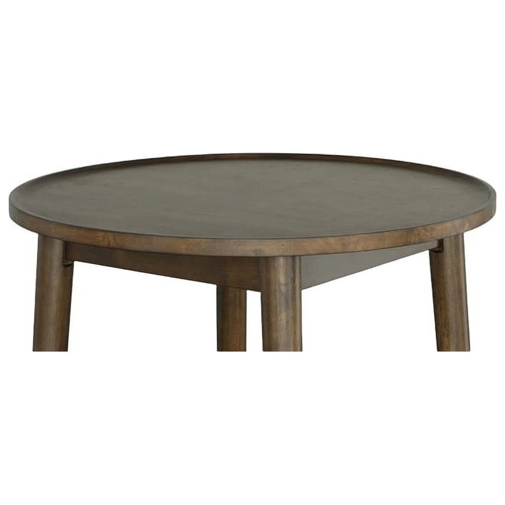 Wood Round Bar/Pub Table in Walnut Brown N9843