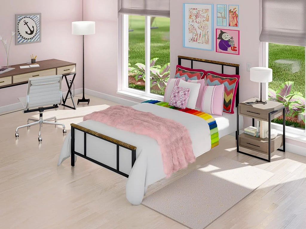 Modern Bed Frame with 4 Metal Legs F920