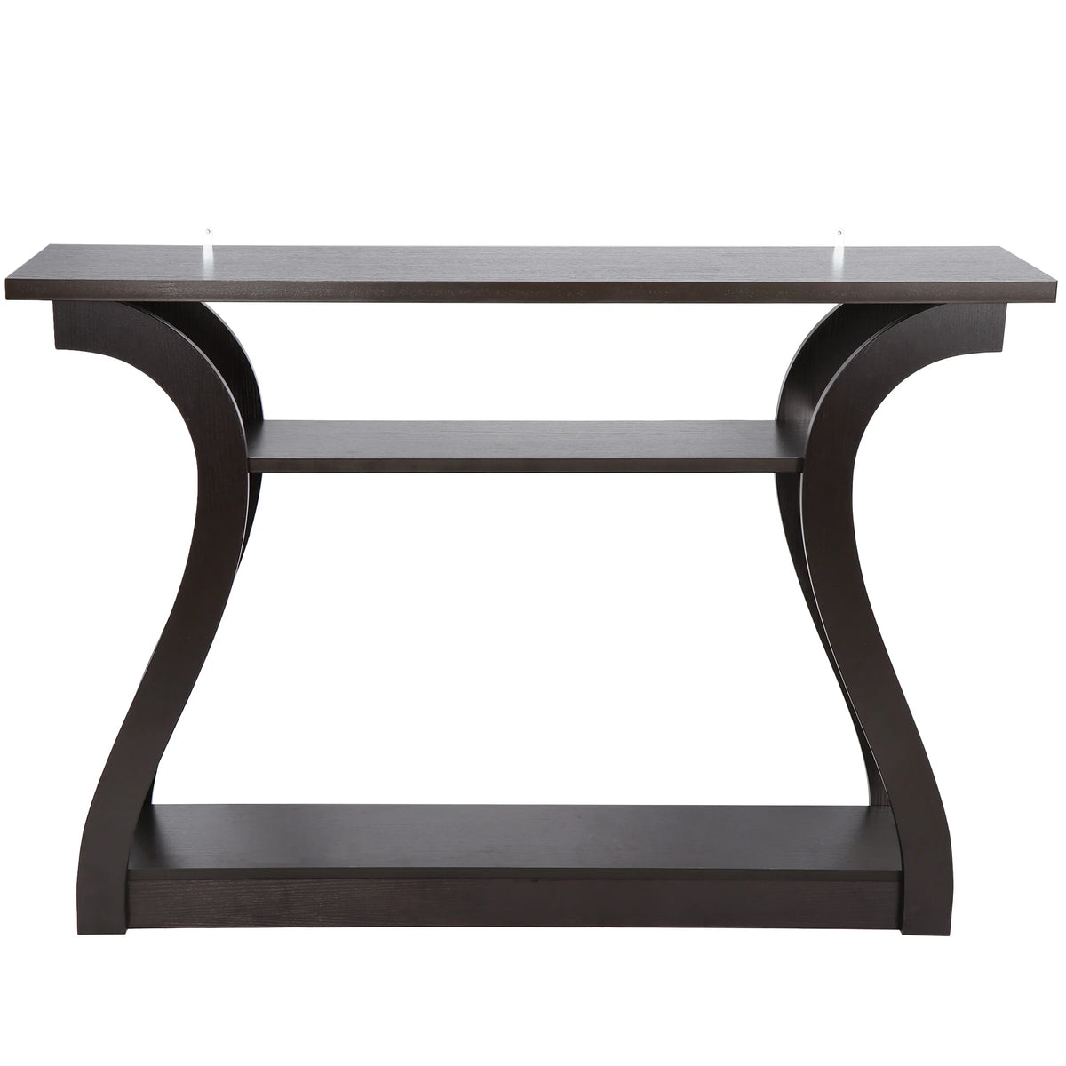 Brown 3-Shelf Narrow Console Table I491