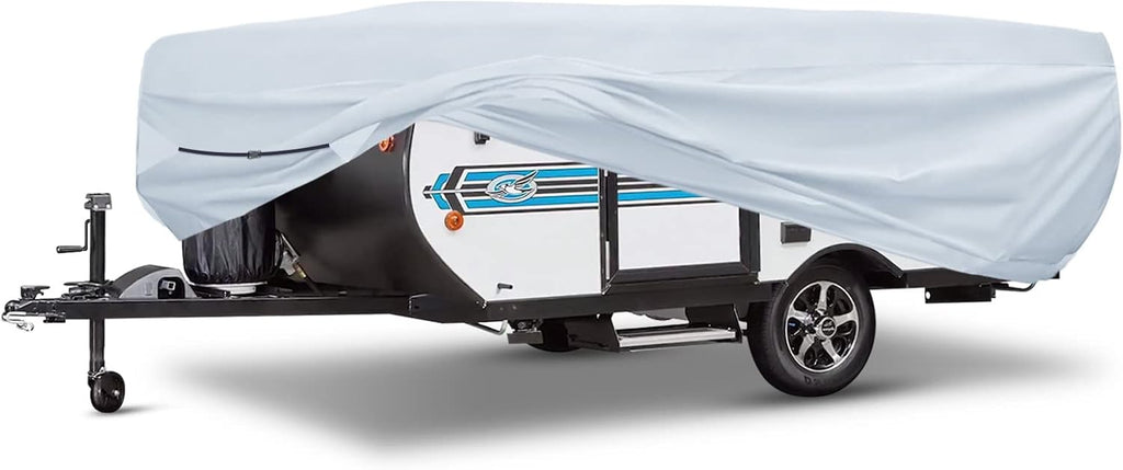 Silver 500D Popup RV Cover for 12 13 14ft Trailers, 87" W 42" H K4945