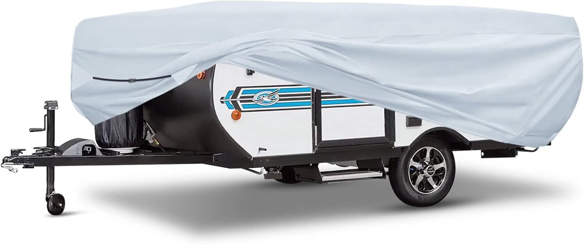 Silver 500D Popup RV Cover for 12 13 14ft Trailers, 87" W 42" H K4945