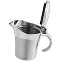 Red Stainless Steel Gravy Boat with Hinged Lid X18623