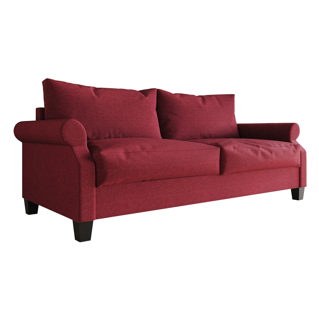 Classic Linen Upholstered Sofa Dark Grey T754