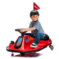 24V Electric Drifting Go Kart for Kids, 360 Degrees Rotating, Red J38297