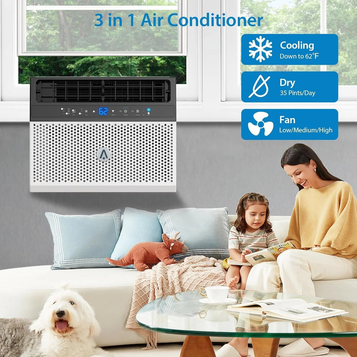 6000 BTU Window Air Conditioner with Remote Control and Washable Filter M56224